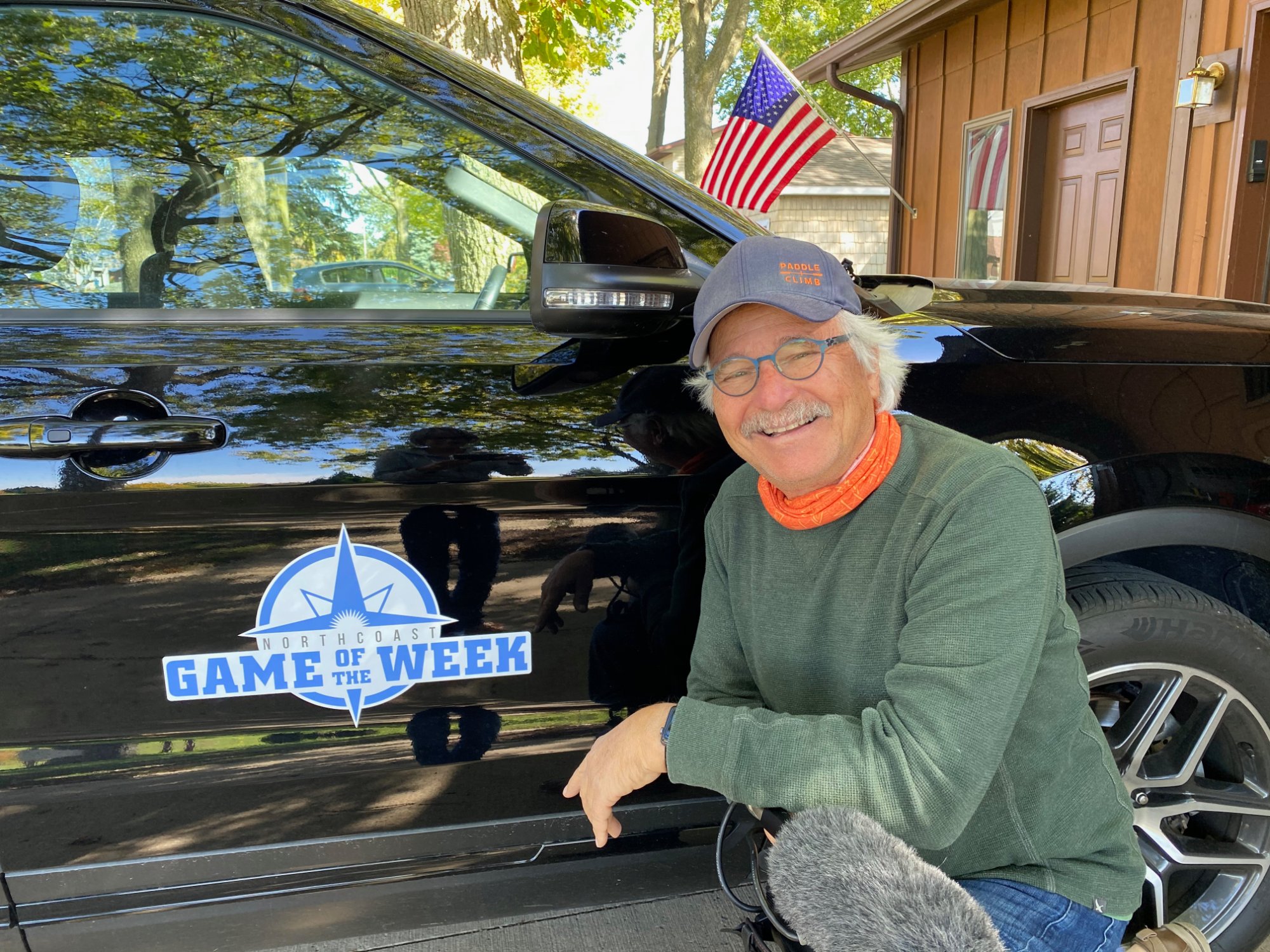 Tom Whaley with North Coast Game of the Week truck